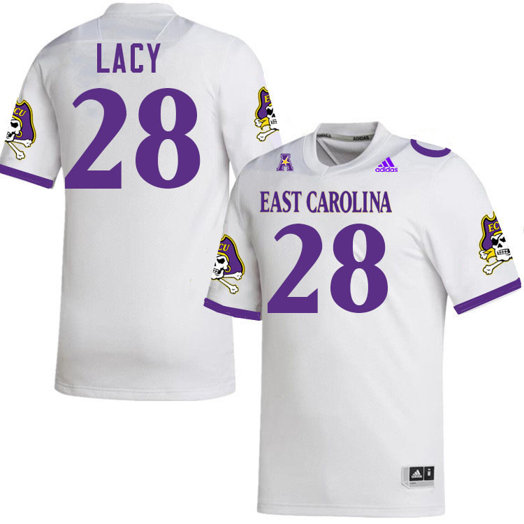#28 DeJuan Lacy ECU Jersey,East Carolina Pirates #28 DeJuan Lacy Jersey Youth College-White